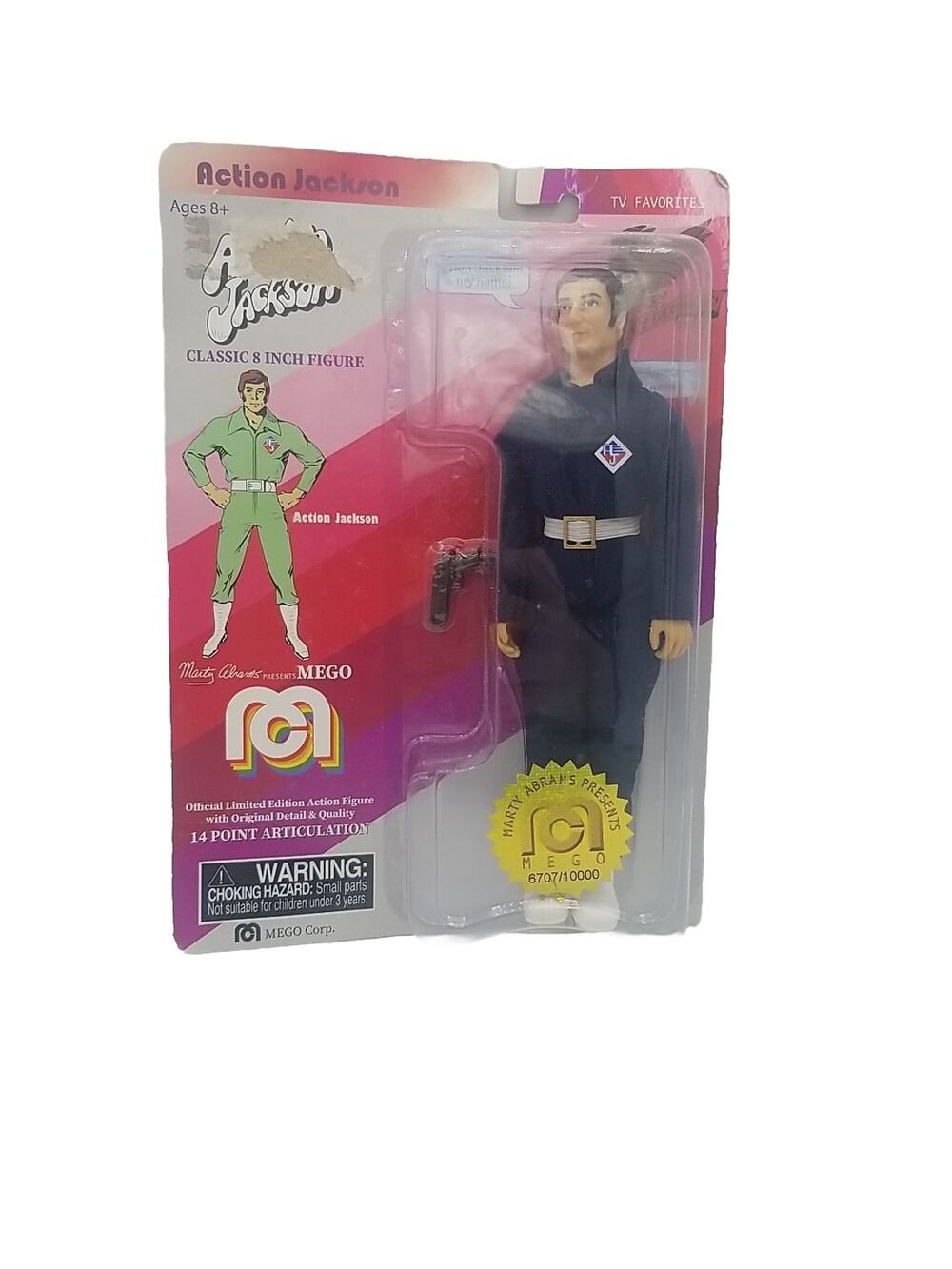 2018 MEGO ACTION JACKSON CLASSIC 8" FIGURE--NO. 6707 / 10,000--NEW